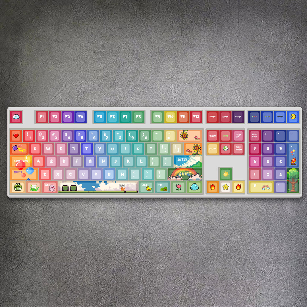 100% Pixel Rainbow Mechanical Keyboard ( ANSI )