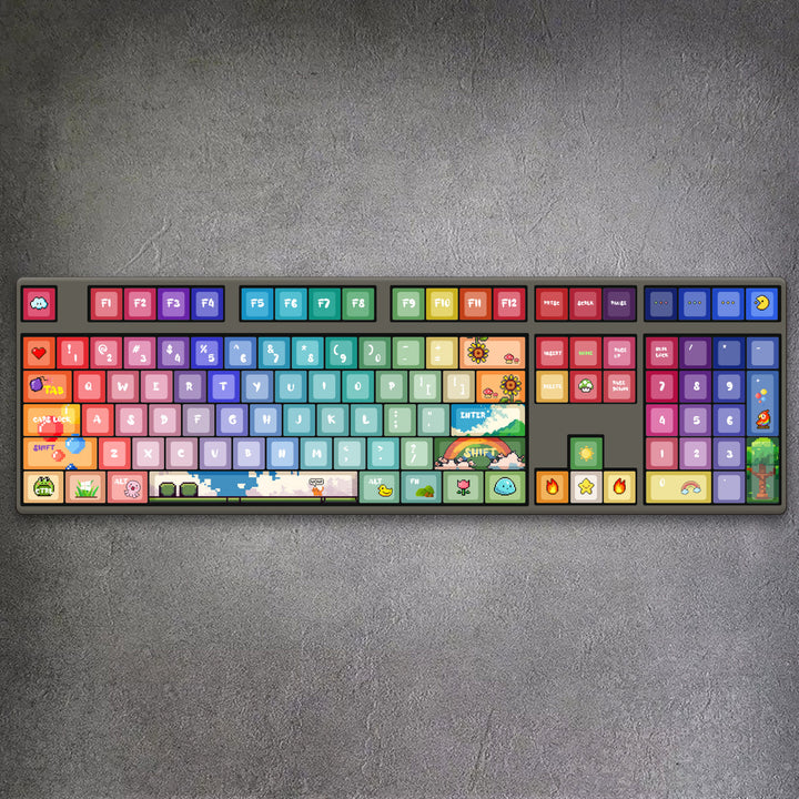 100% Pixel Rainbow Mechanical Keyboard ( ANSI )