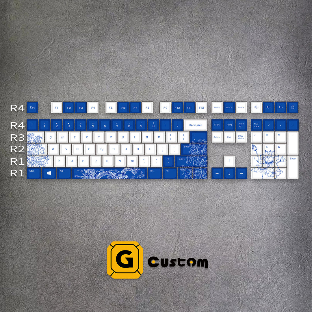 100% Porcelain PBT Keycaps ( ANSI )