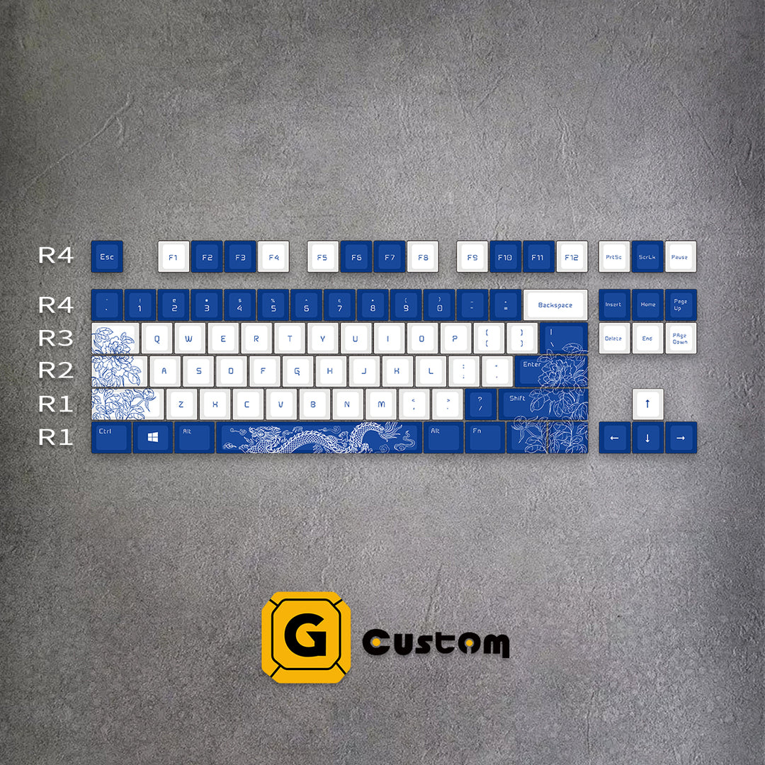 80% Porcelain PBT Keycaps ( ANSI )