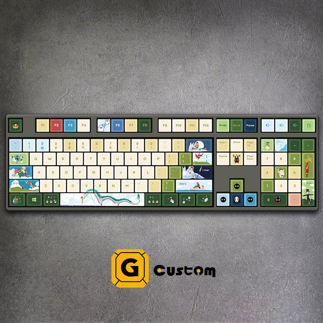 100% Ghibli Style Mechanical Keyboard ( ANSI )