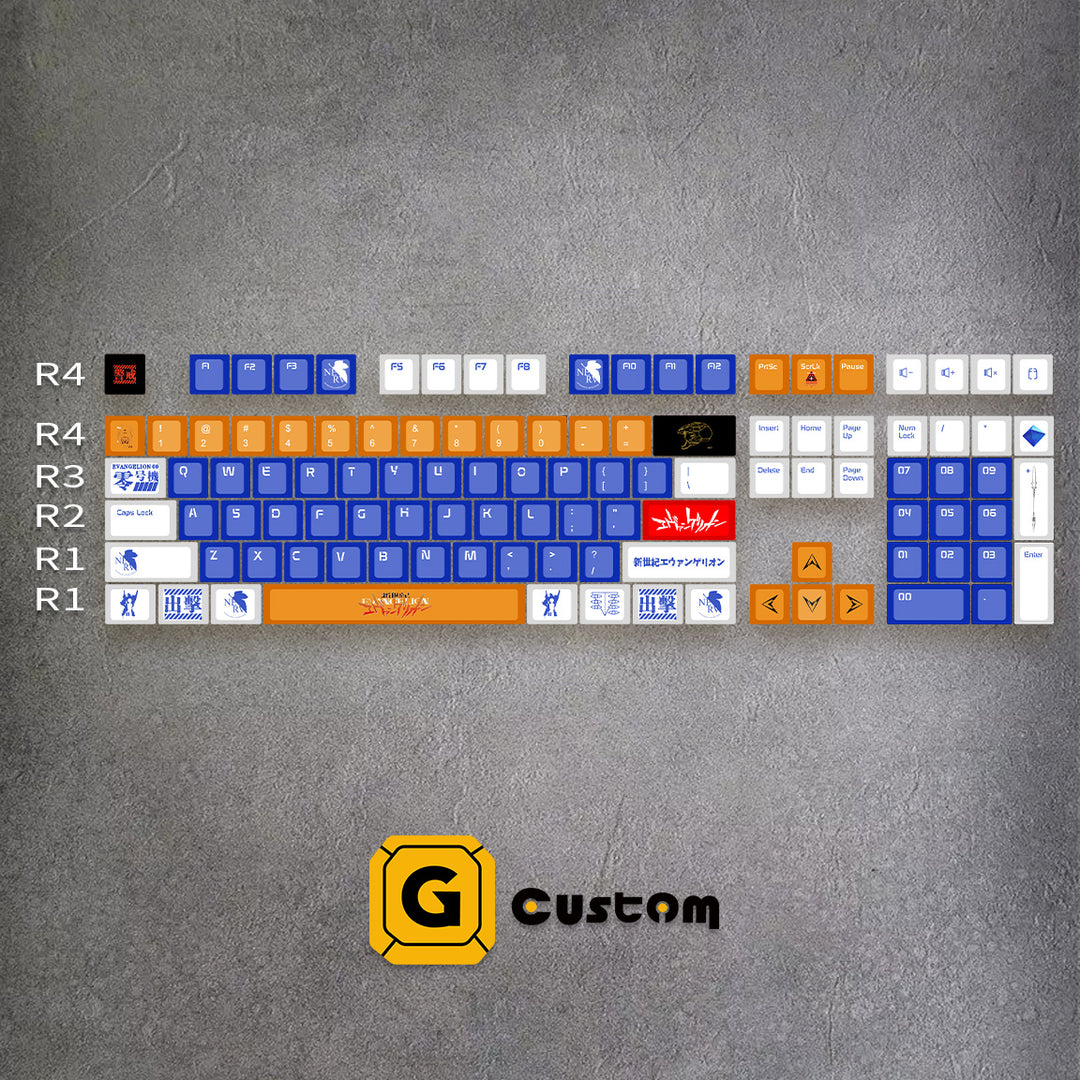 100% Evangelion PBT Keycaps ( ANSI )