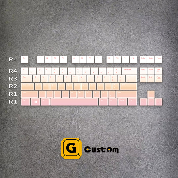 80% Sunset Gradient Mechanical Keyboard ( ANSI )