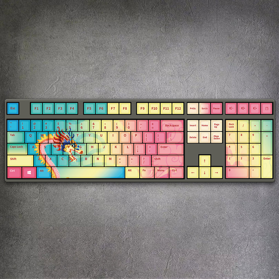 100% Rainbow Dragon Mechanical Keyboard ( ANSI )