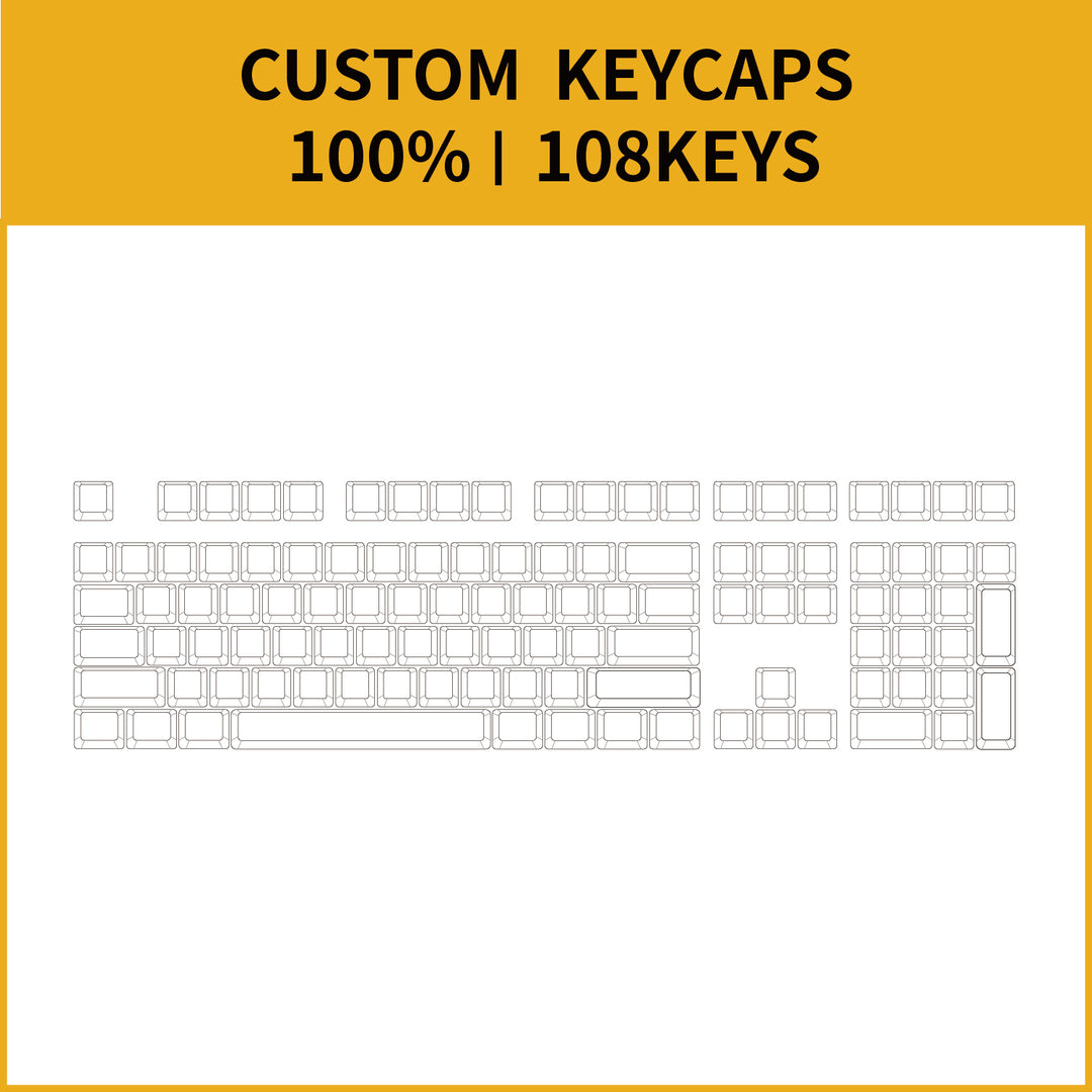 100% Custom PBT Keycap Set ( ANSI )