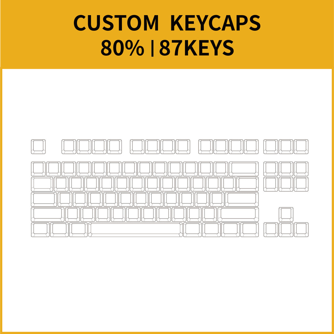 80% Custom PBT Keycap Set ( ANSI )