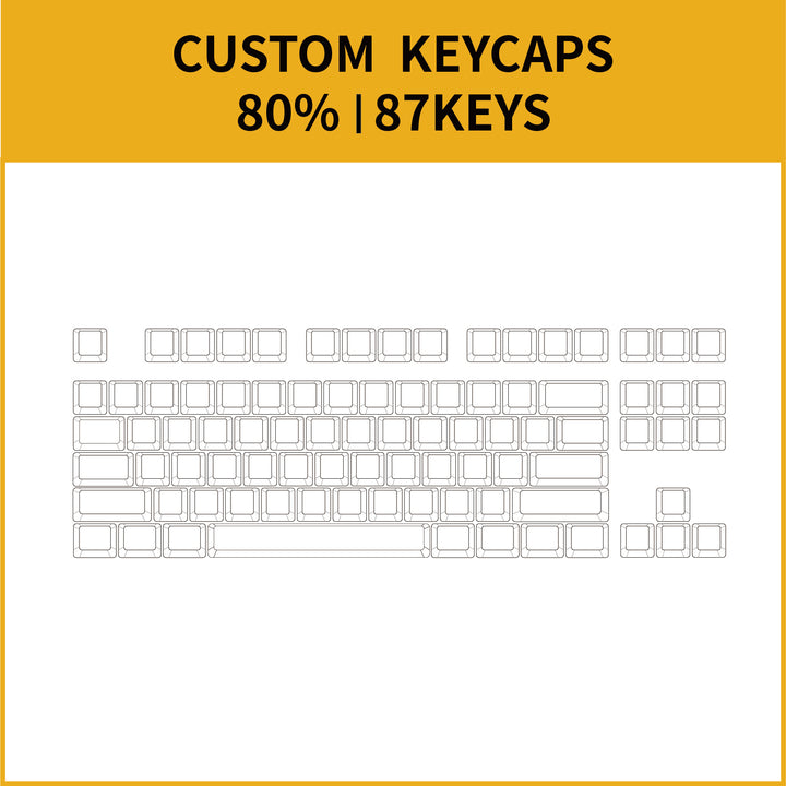 80% Custom PBT Keycap Set ( ANSI )