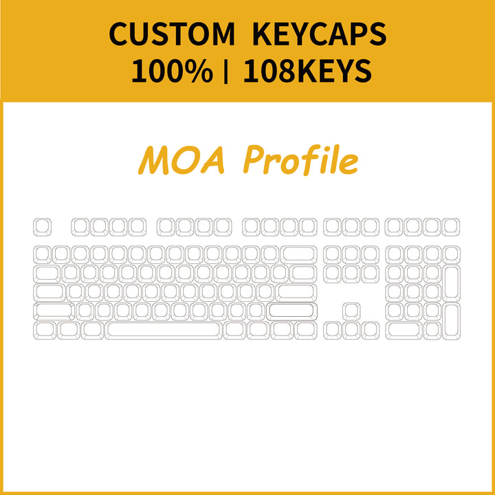 100% Custom PBT Keycap Set ( ANSI | MOA Profile )