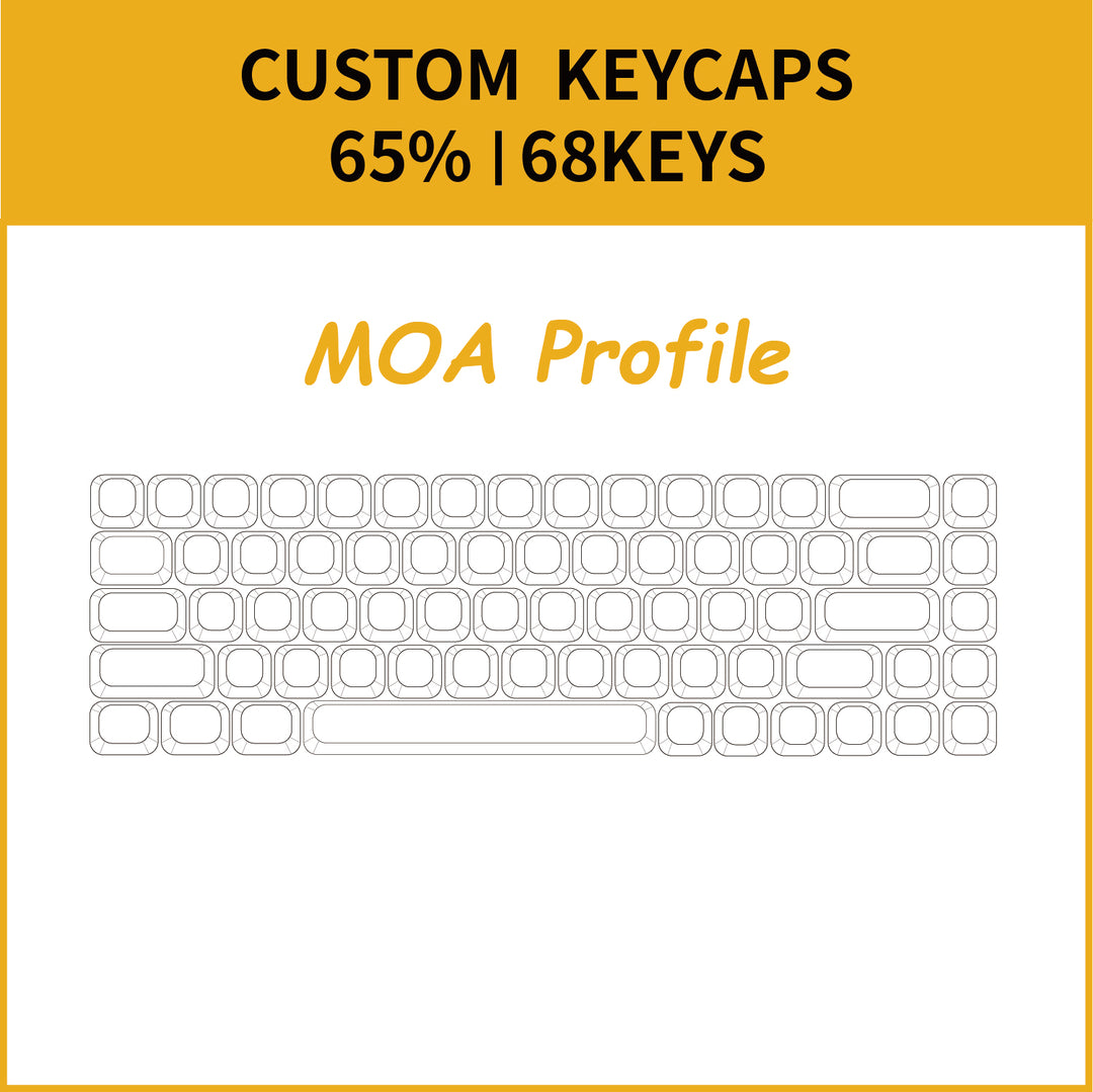 65% Custom PBT Keycap Set ( ANSI | MOA Profile )