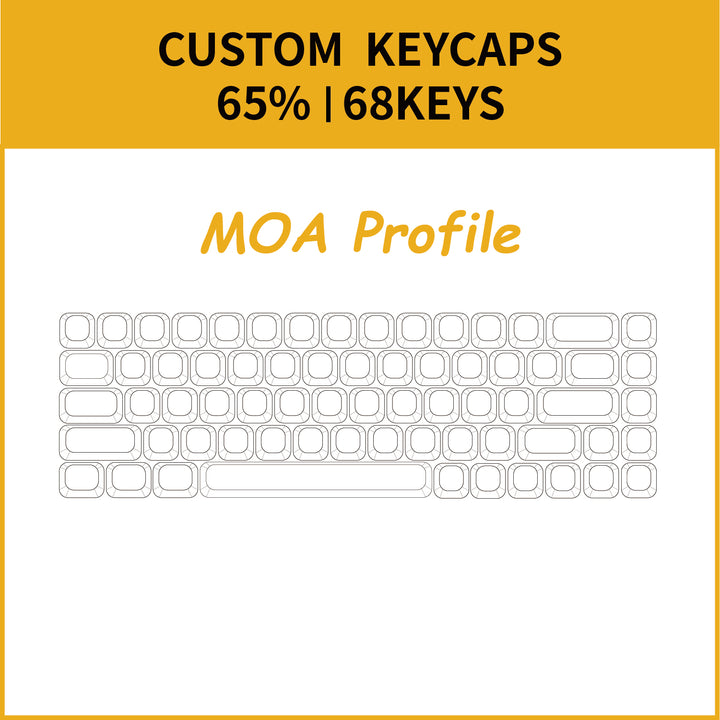 65% Custom PBT Keycap Set ( ANSI | MOA Profile )