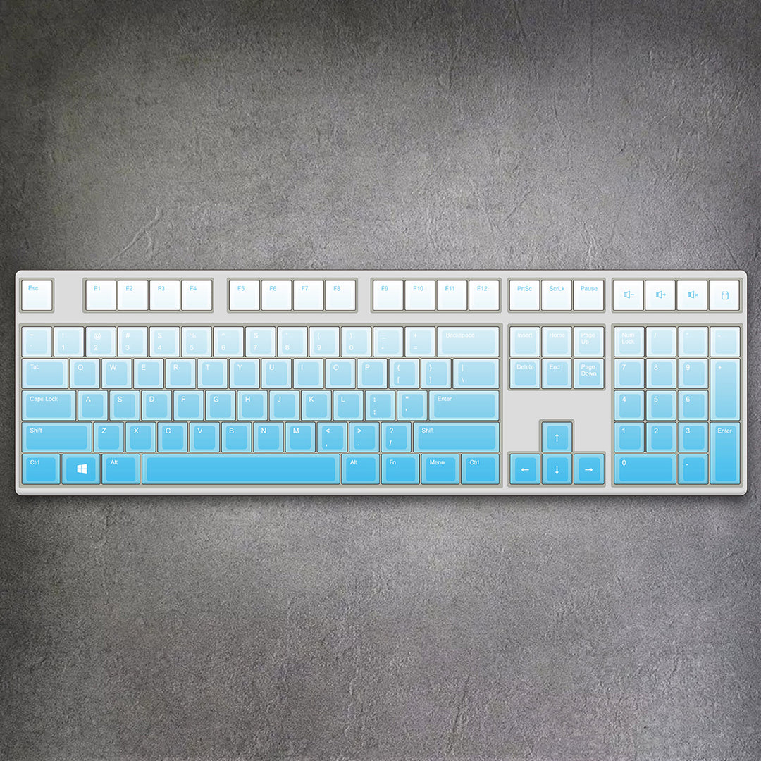 100% Sky Blue Gradient Mechanical Keyboard ( ANSI )