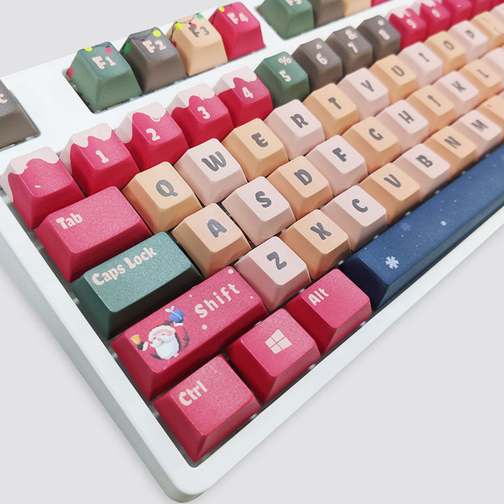 100% Christmas PBT Keycaps ( ANSI )