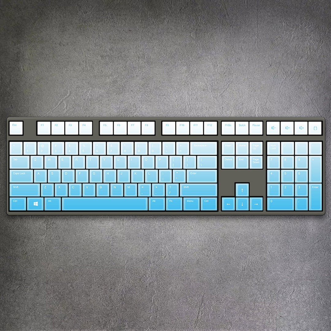 100% Sky Blue Gradient Mechanical Keyboard ( ANSI )