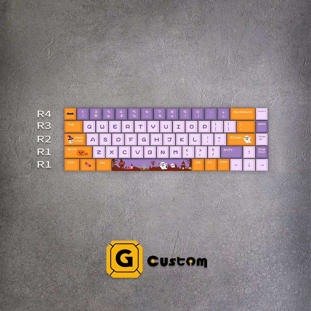 65% Ghost Amusement Park PBT Keycaps ( ANSI )