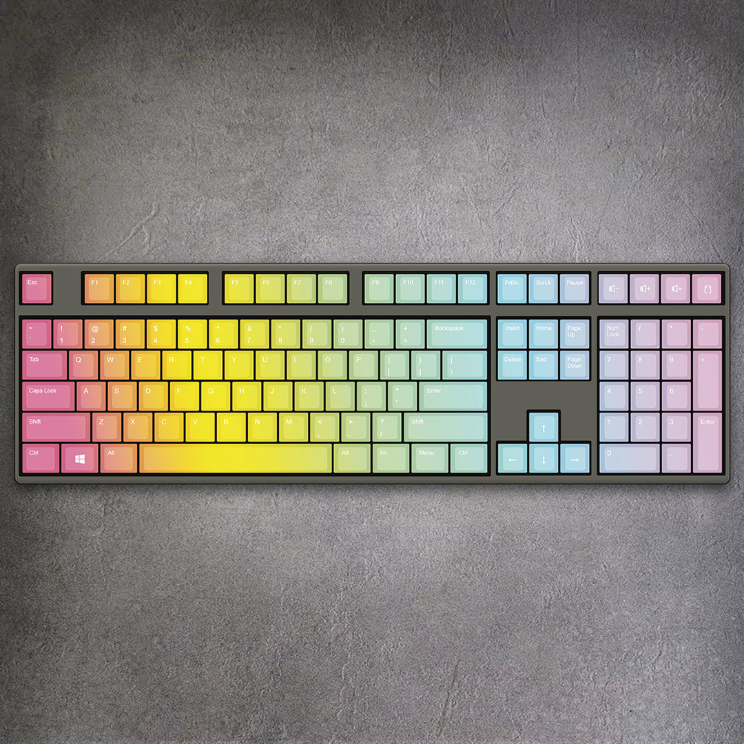 100% Rainbow Gradient Mechanical Keyboard ( ANSI )