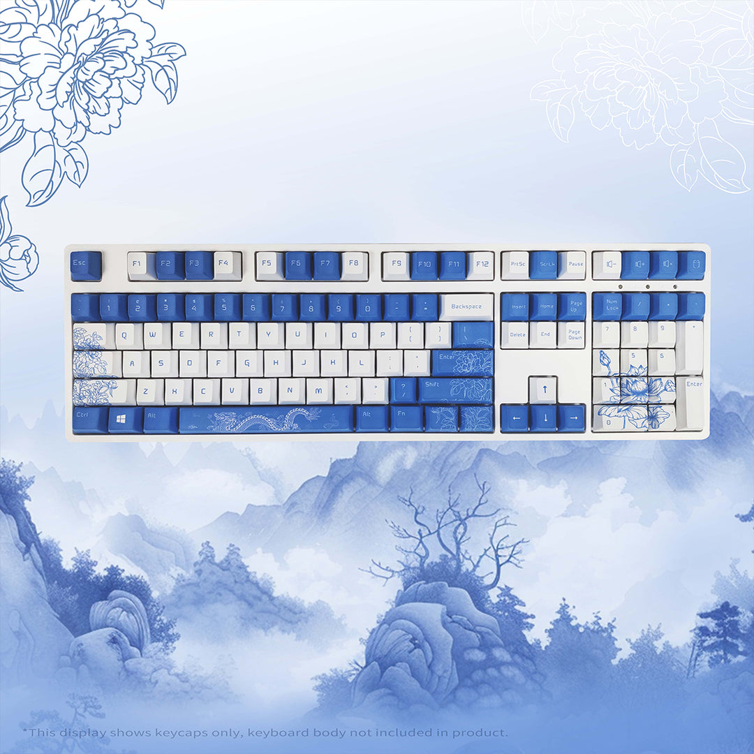 100% Porcelain PBT Keycaps ( ANSI )