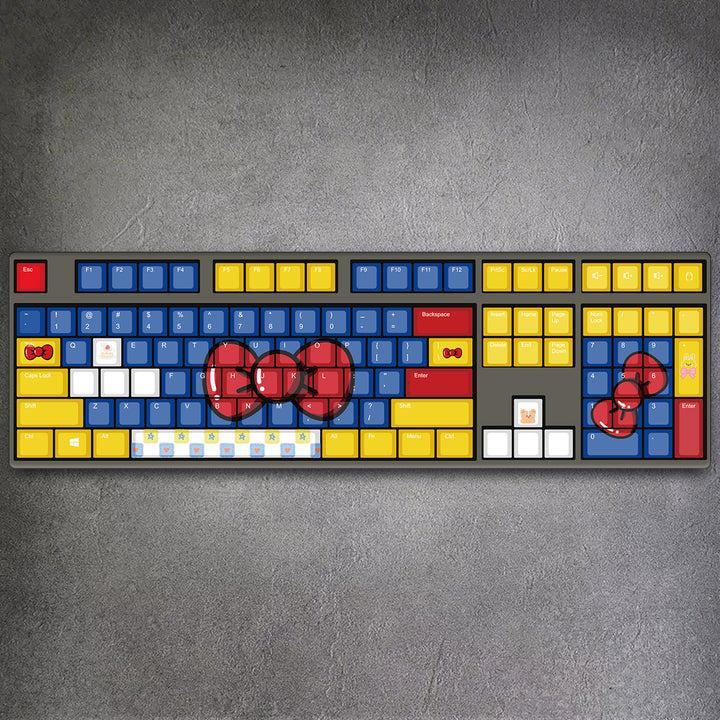 100% Red Bow Cartoon Mechanical Keyboard ( ANSI )