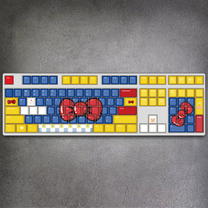 100% Red Bow Cartoon Mechanical Keyboard ( ANSI )