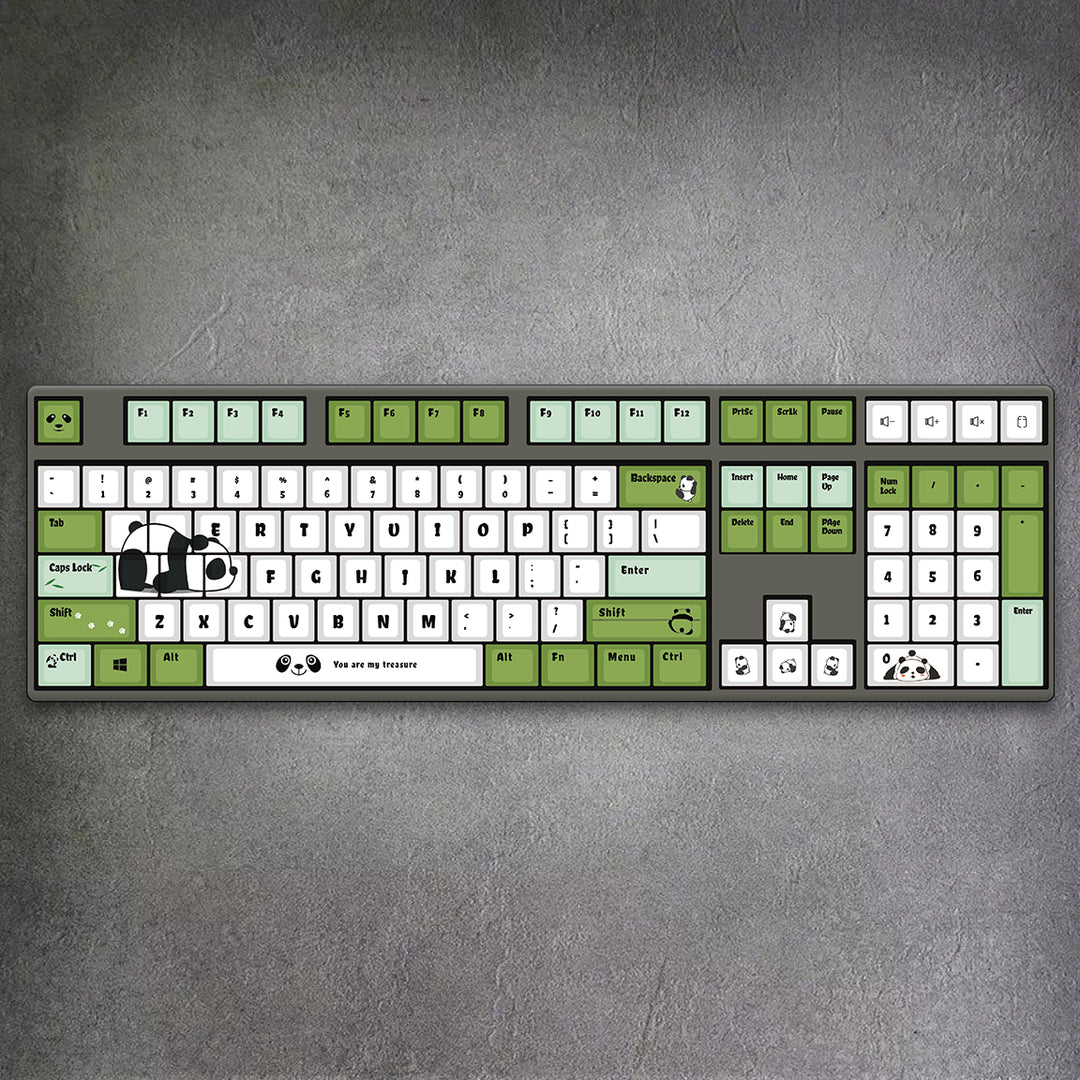 100% Panda Mechanical Keyboard ( ANSI ) Black Case