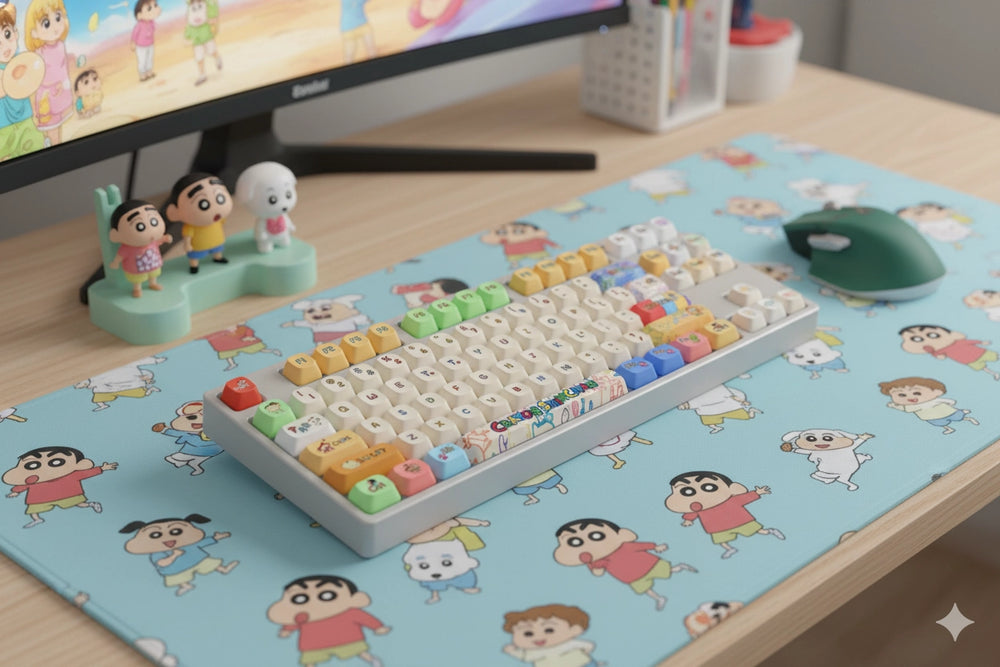 Crayon Shin-chan keycap close-up – dye-sub legends, MOA profile