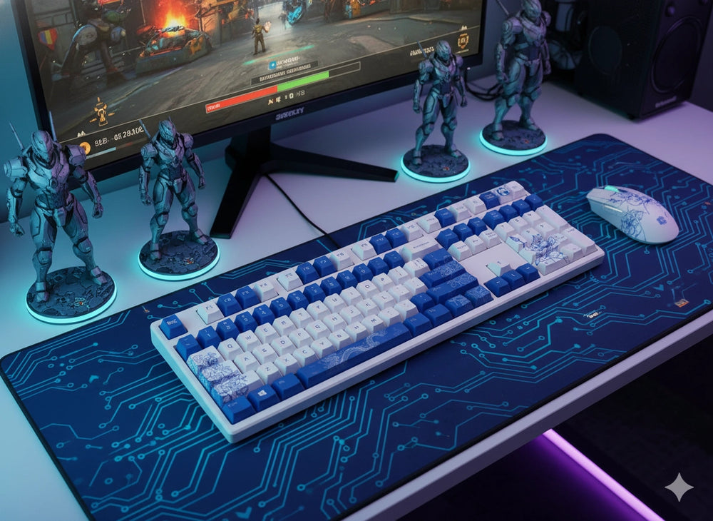 Porcelain keyboard keycap detail – dye-sub, MOA profile