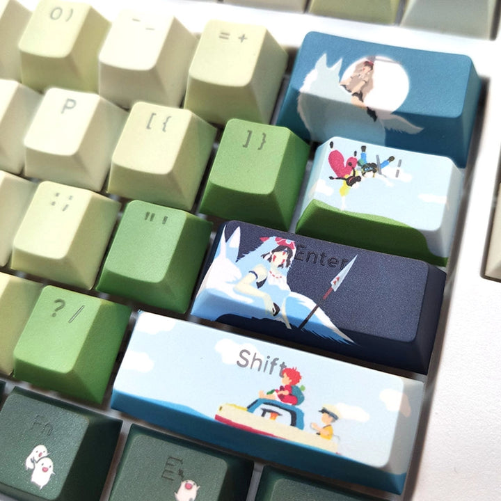 80% Ghibli Style PBT Keycaps ( ANSI )