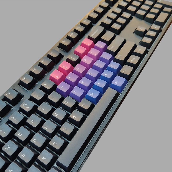 100% Rainbow Heart PBT Keycaps ( ANSI )