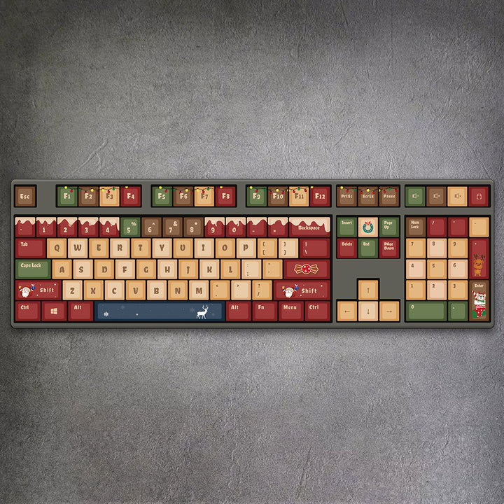 100% Christmas Mechanical Keyboard ( ANSI ) Black Case