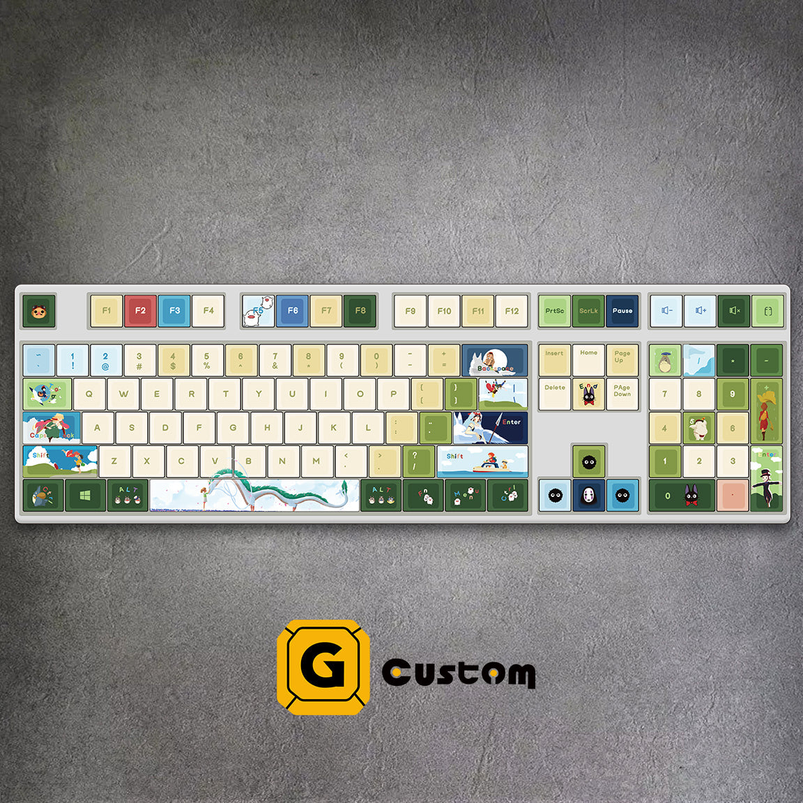 100% Ghibli Style Mechanical Keyboard ( ANSI ) | GimsunCustom Keyboard ...