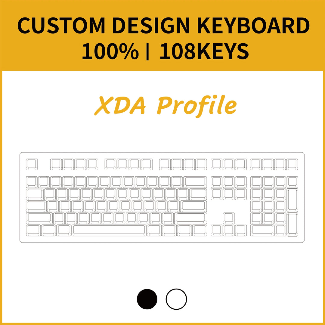 100% Custom Keyboard ( ANSI | XDA Profile | 108 Keys)