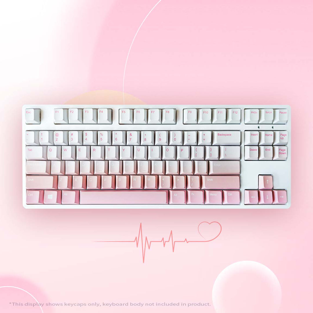 Sunset Gradient keycap close-up – dye-sub legends, MOA profile