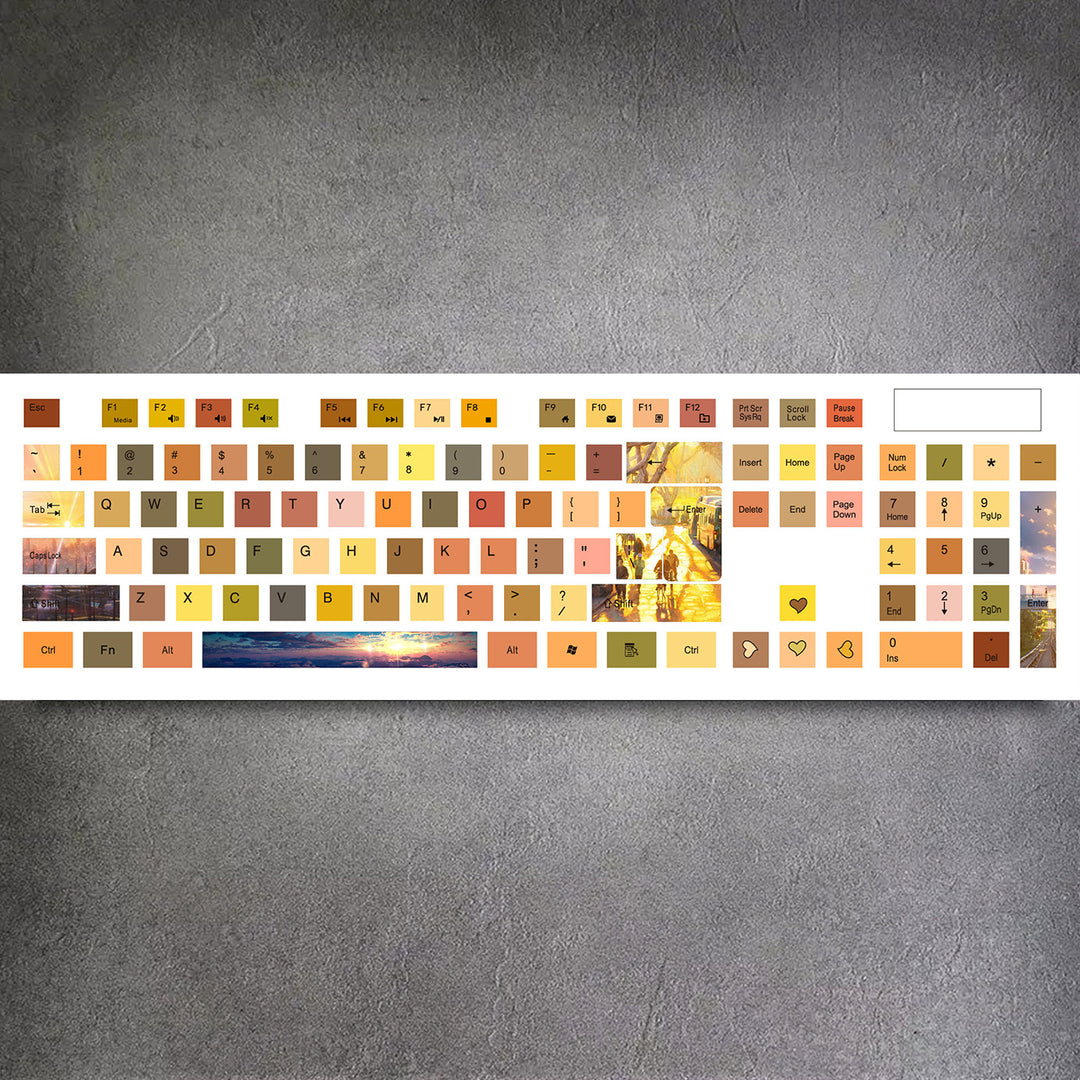 Yellow Sunlight Membrane Keyboard