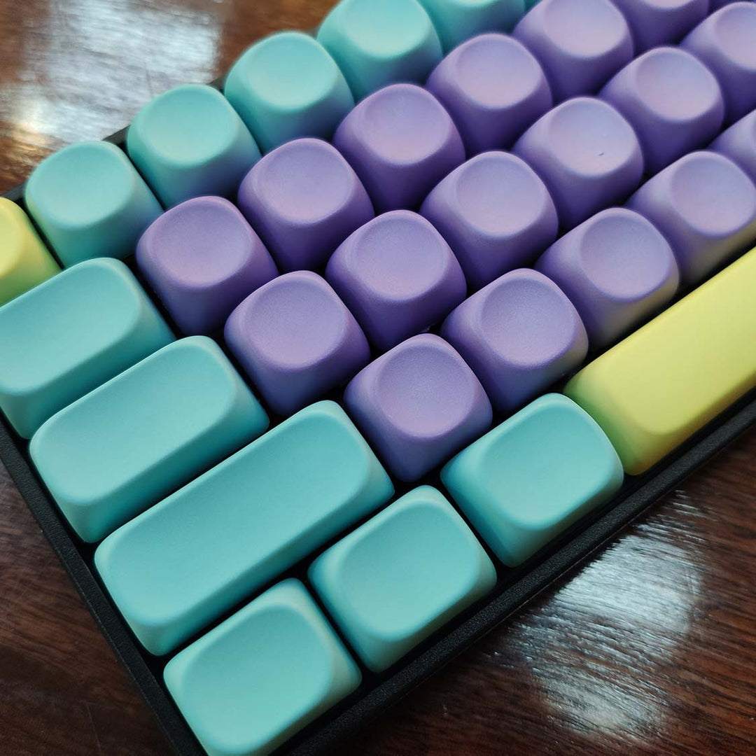 Candy keycap close-up – dye-sub legends, MOA profile