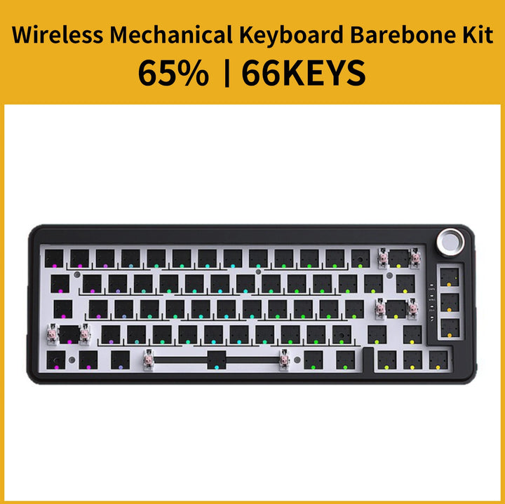 65% Tri-Mode Mechanical Keyboard Barebone Kit | 66 Keys