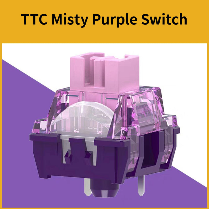 TTC Mushan Purple Linear Switch · smooth 40gf · RGB · mechanical keyboard switch