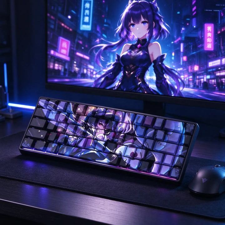 65% Hu Tao Genshin Impact Mechanical Keyboard ( ANSI )