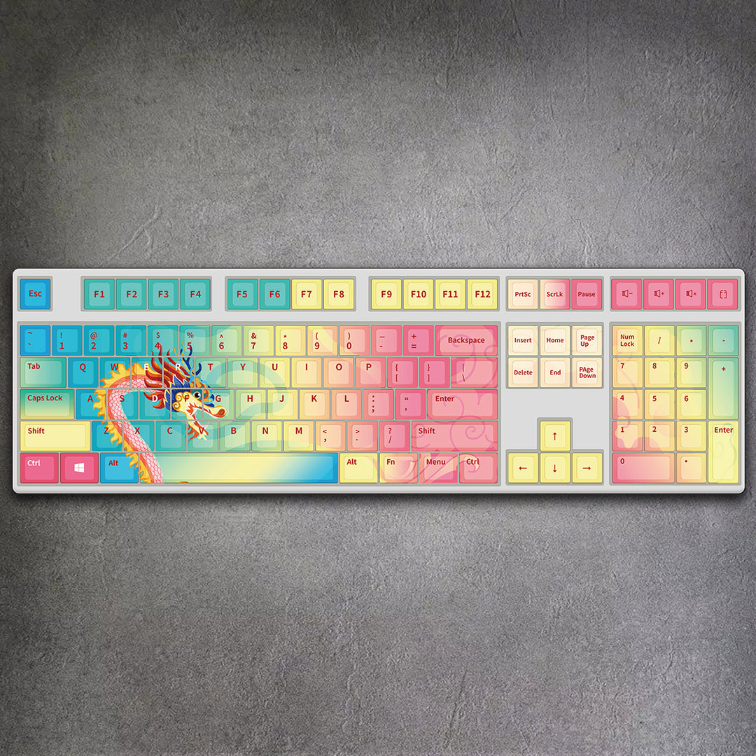100% Rainbow Dragon Mechanical Keyboard ( ANSI )