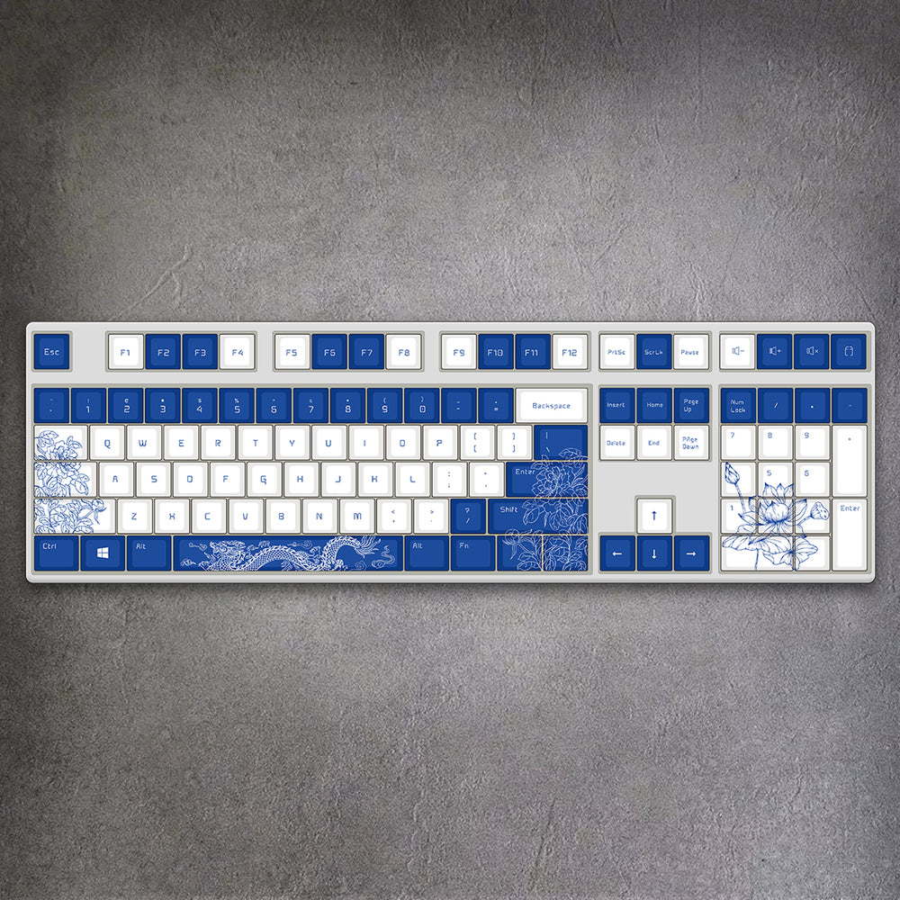100% Porcelain Mechanical Keyboard ( ANSI ) White Case
