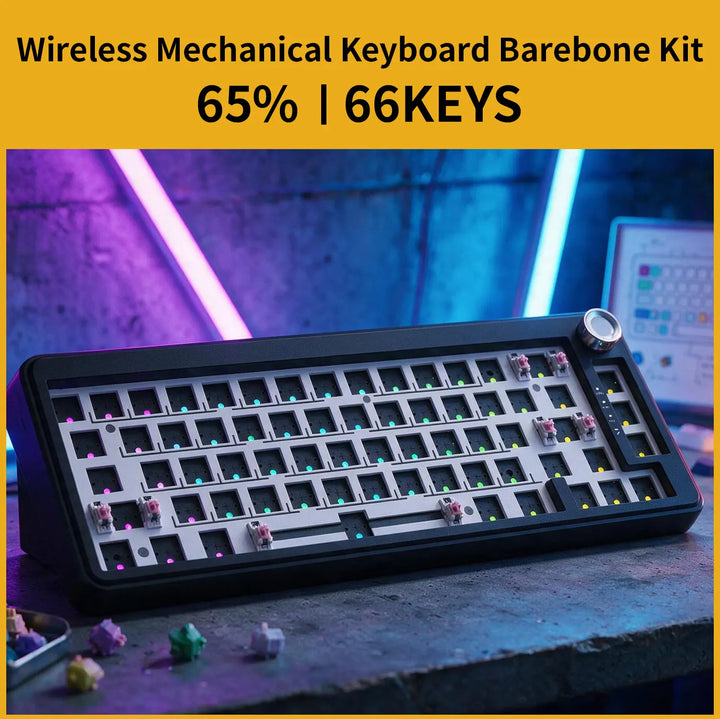 65% Tri-Mode Mechanical Keyboard Barebone Kit | 66 Keys