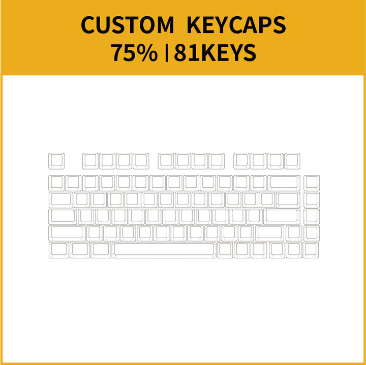 75% Custom Keycaps Set ( ANSI | 82KEYS)