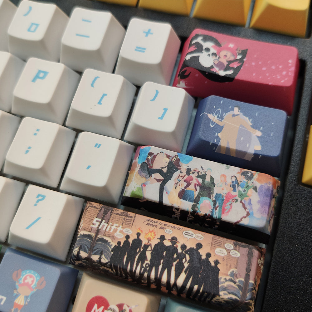 ONE PIECE keycap close-up – dye-sub legends, MOA profile