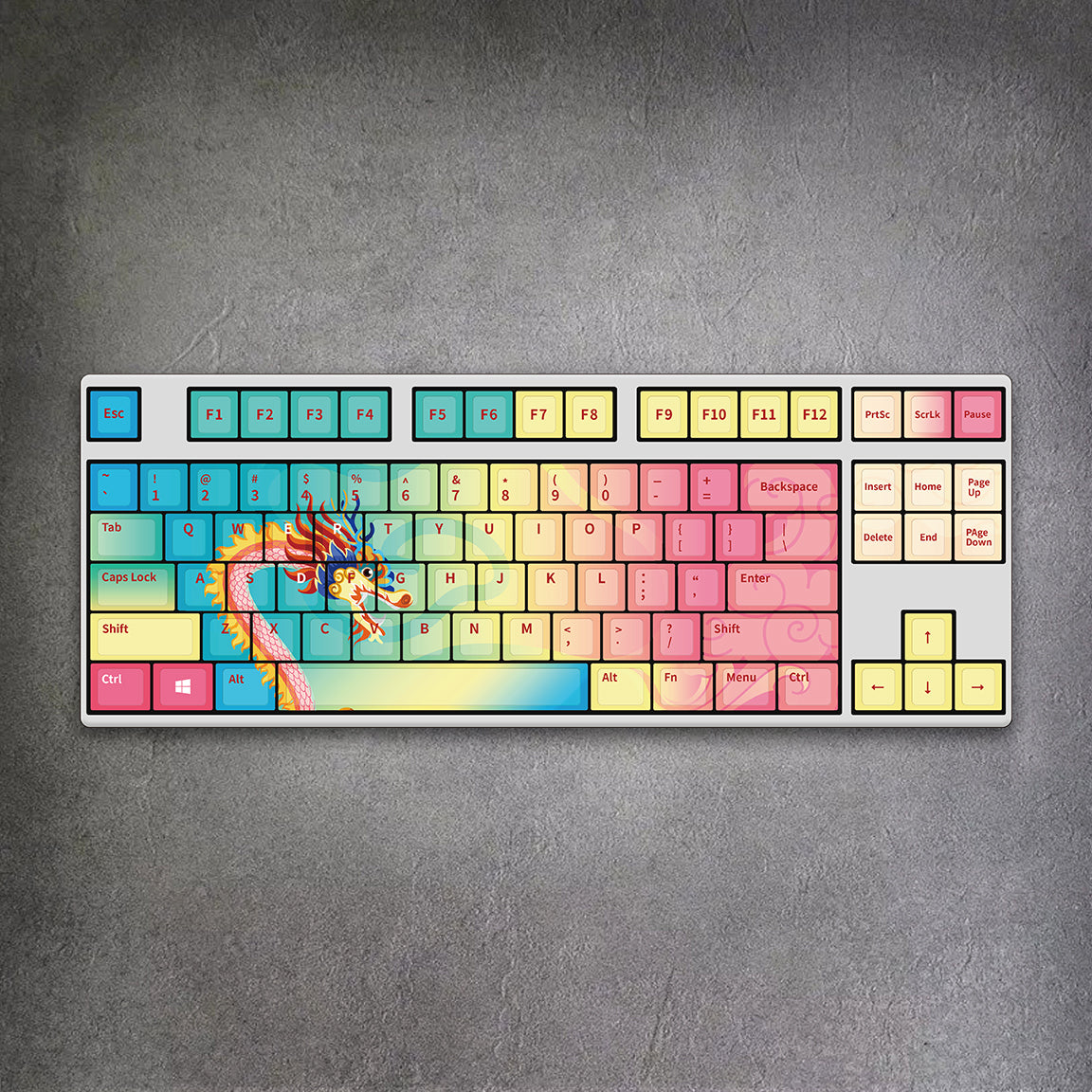 80% Rainbow Dragon Mechanical Keyboard ( ANSI ) | GimsunCustom Keyboard ...