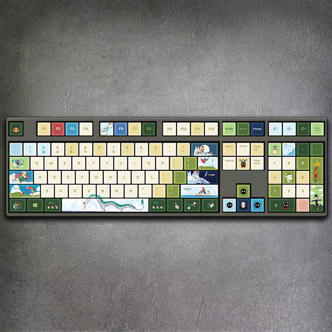 100% Ghibli Style Mechanical Keyboard ( ANSI )