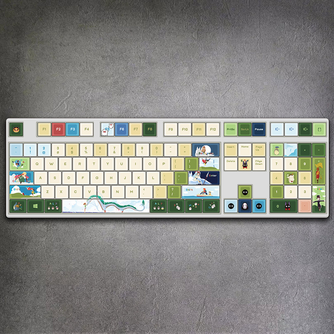 100% Ghibli Style Mechanical Keyboard ( ANSI )