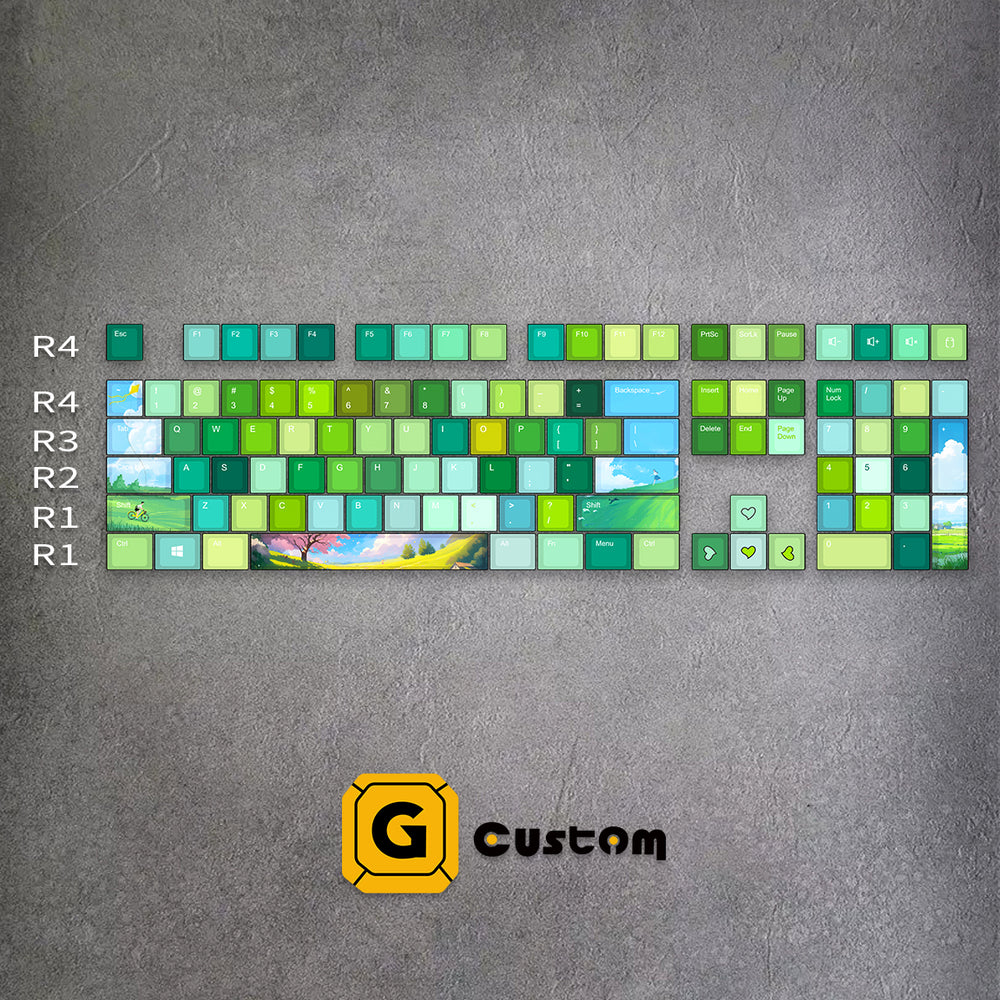 Spring Returns keyboard keycap detail – dye-sub, MOA profile