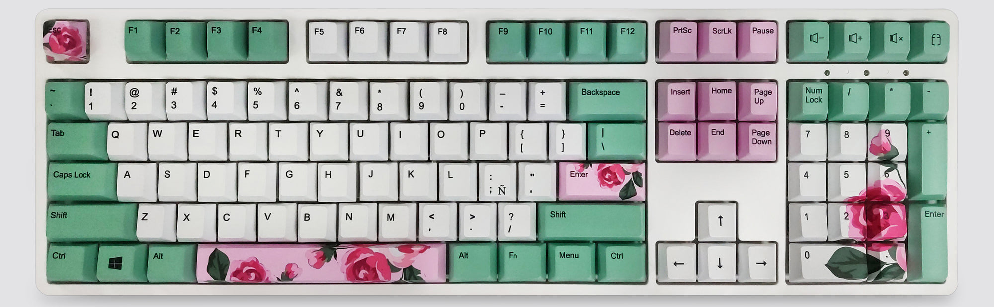 ENHANCE YOUR DESK WITH ELEGANCE: THE CUSTOM 108-KEY FLORAL MECHANICAL KEYBOARD