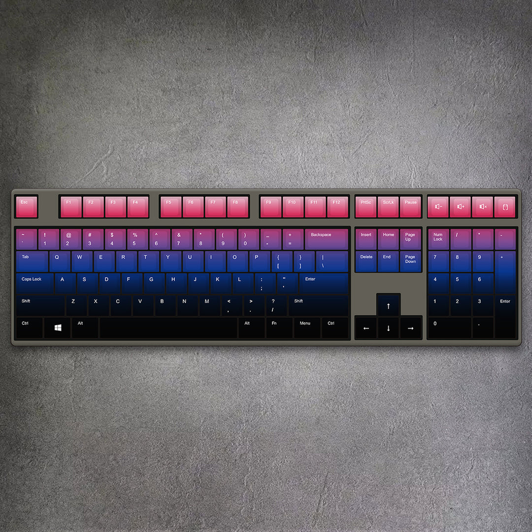 100% Purple Gradient Mechanical Keyboard ( ANSI )