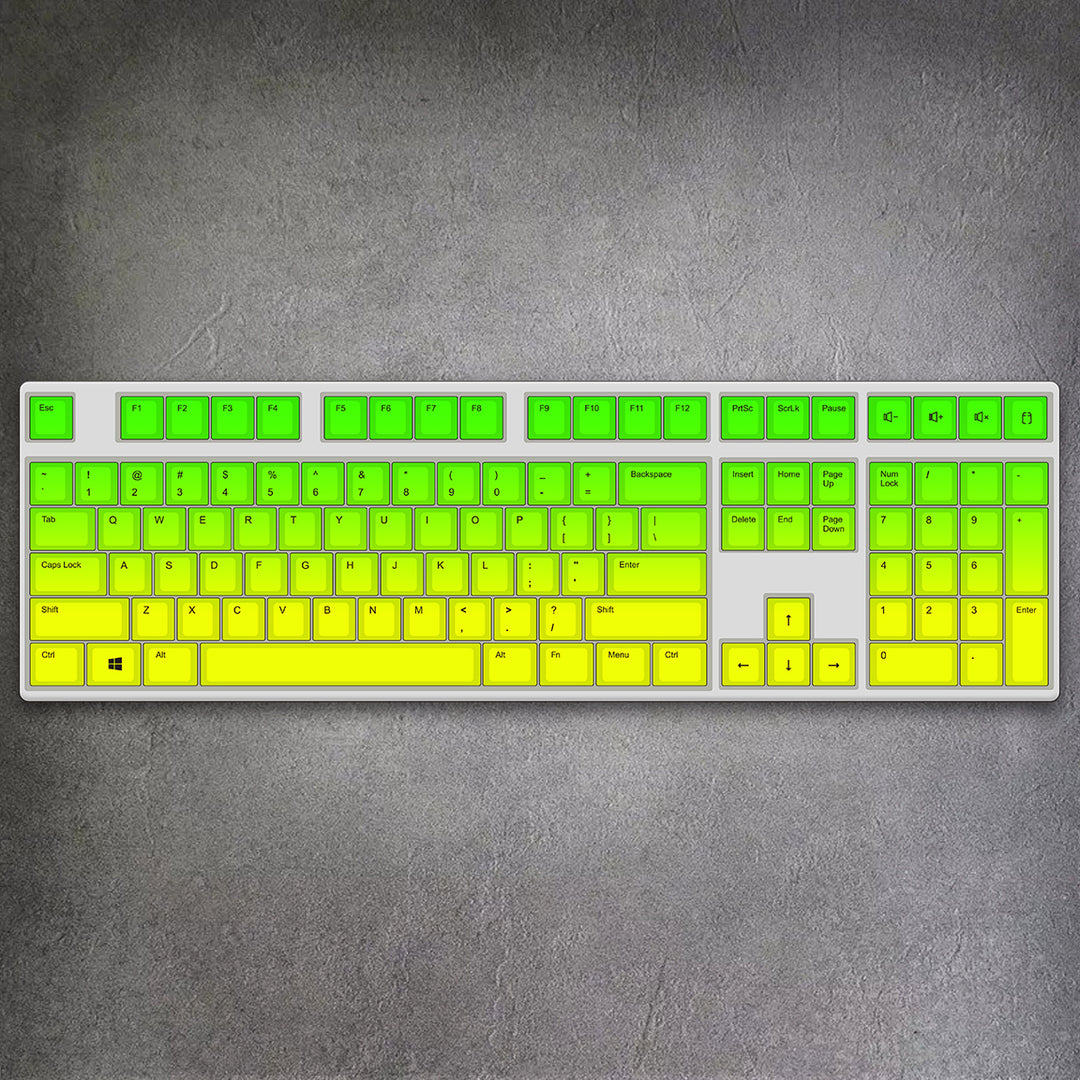 100% Lemon Verdant Gradient Mechanical Keyboard ( ANSI )