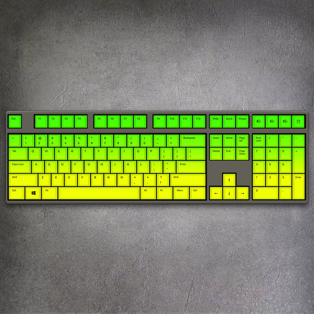 100% Lemon Verdant Gradient Mechanical Keyboard ( ANSI )