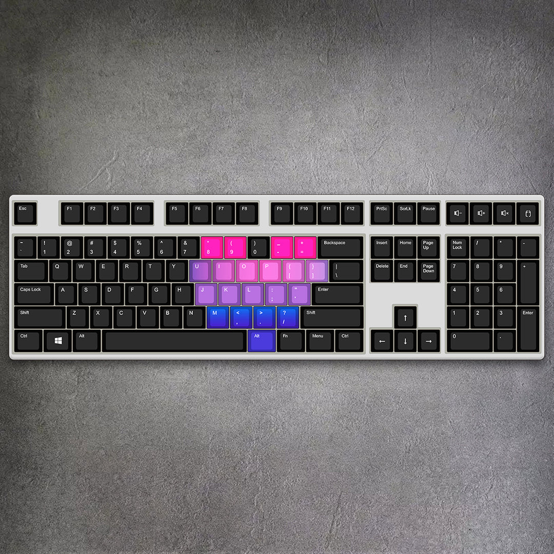 100% Rainbow Heart Mechanical Keyboard ( ANSI )